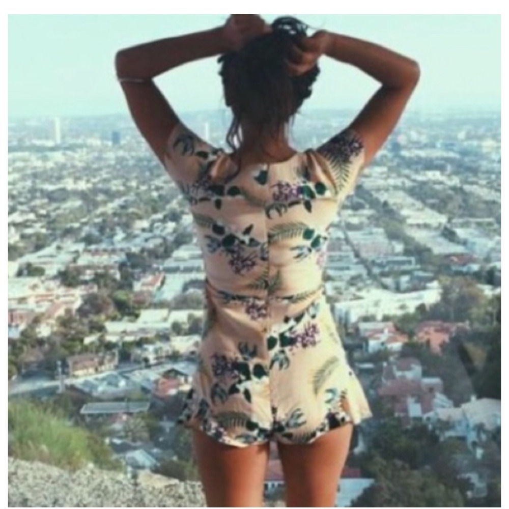For Love and Lemons Pina Colada Romper Size XS Floral
